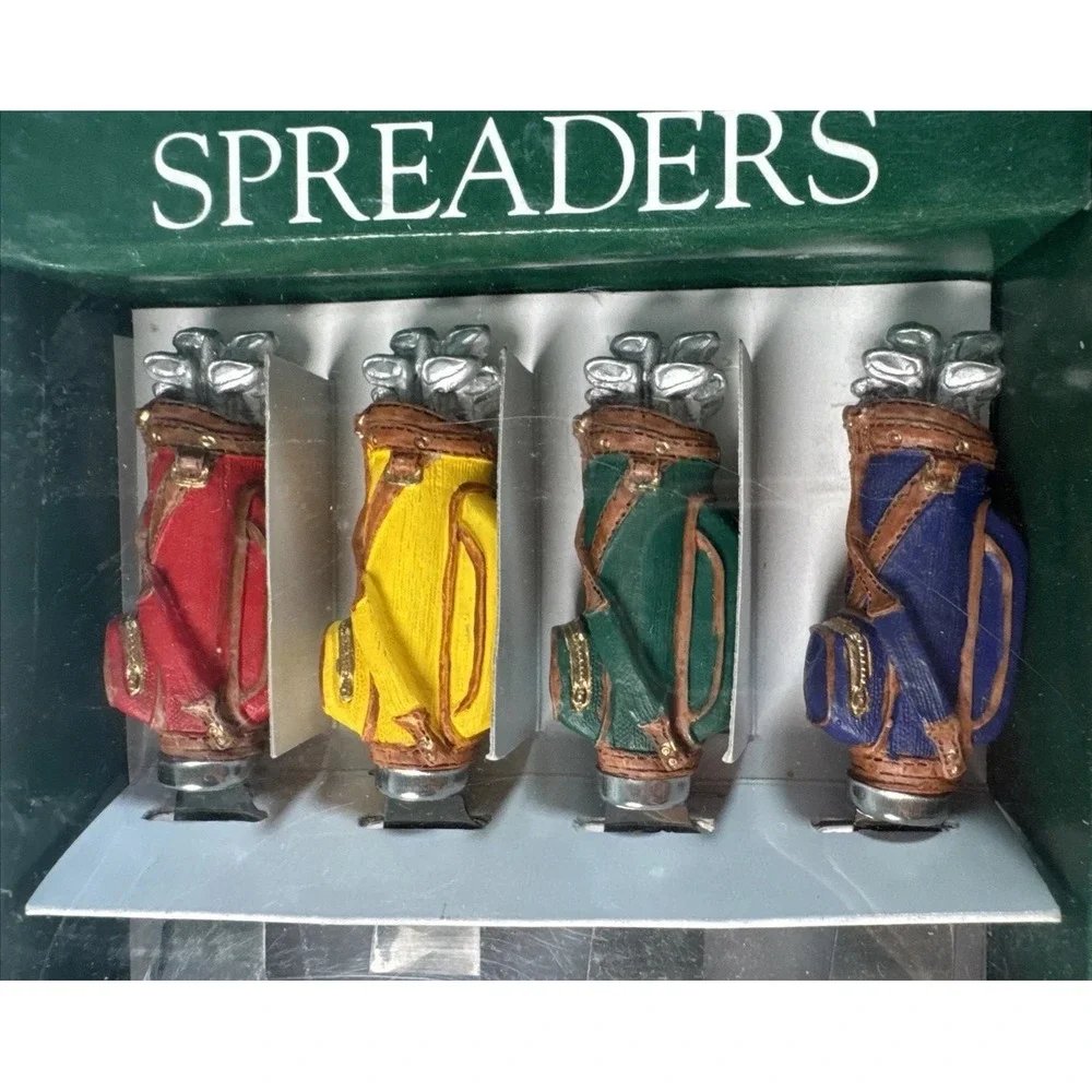 Boston Warehouse Cheese Spreaders Golf Bag Handle Knives Set of 4